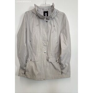 D.e.t.a.i.l.s Silver Gray Womans hooded jacket - Size XL